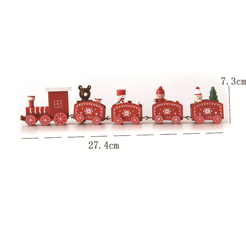 Christmas Wooden Mini Train Decorations