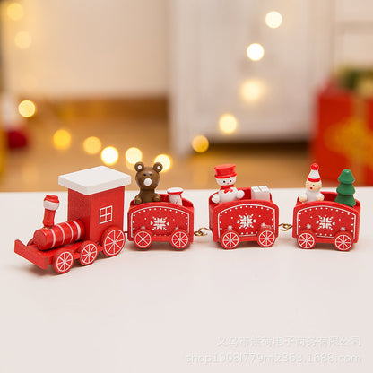Christmas Wooden Train Decorations