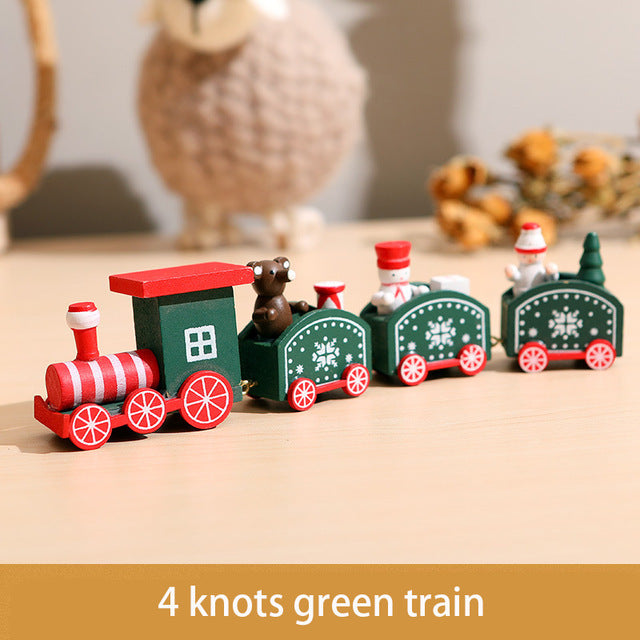 Christmas Wooden Train Decorations