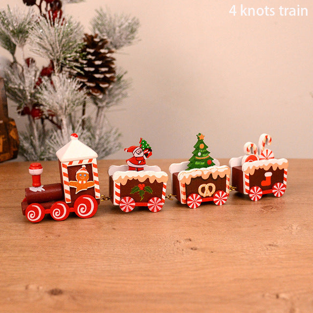 Christmas Wooden Train Decorations