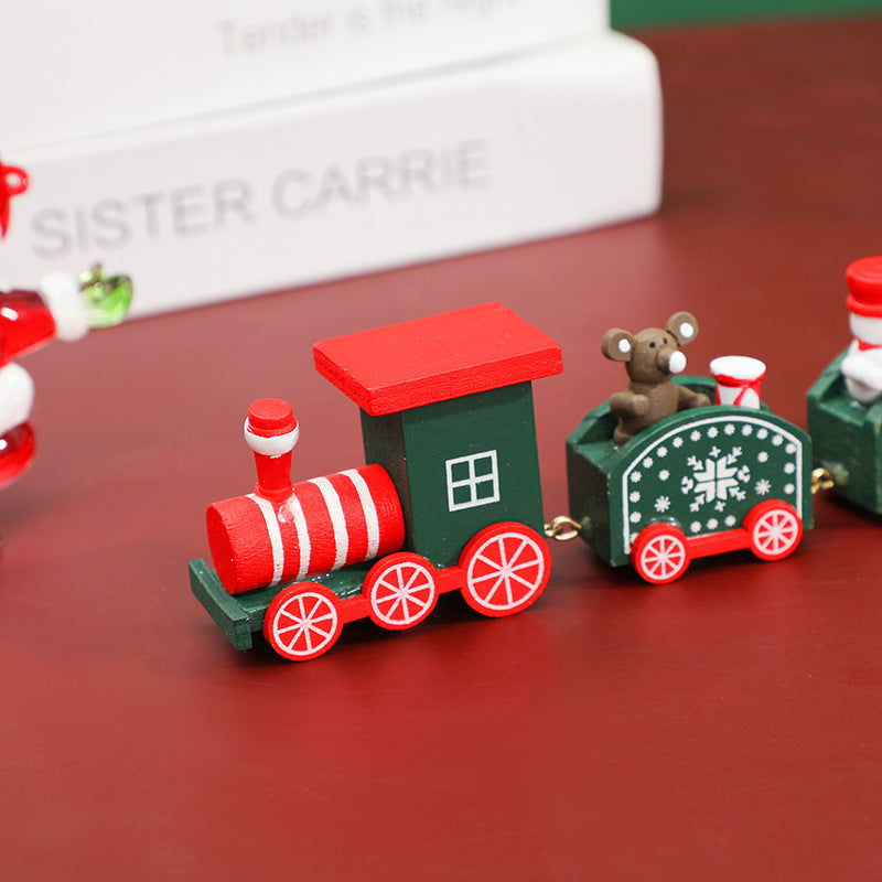 Christmas Wooden Train Decorations