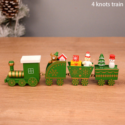 Christmas Wooden Train Decorations