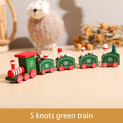 Christmas Wooden Train Decorations