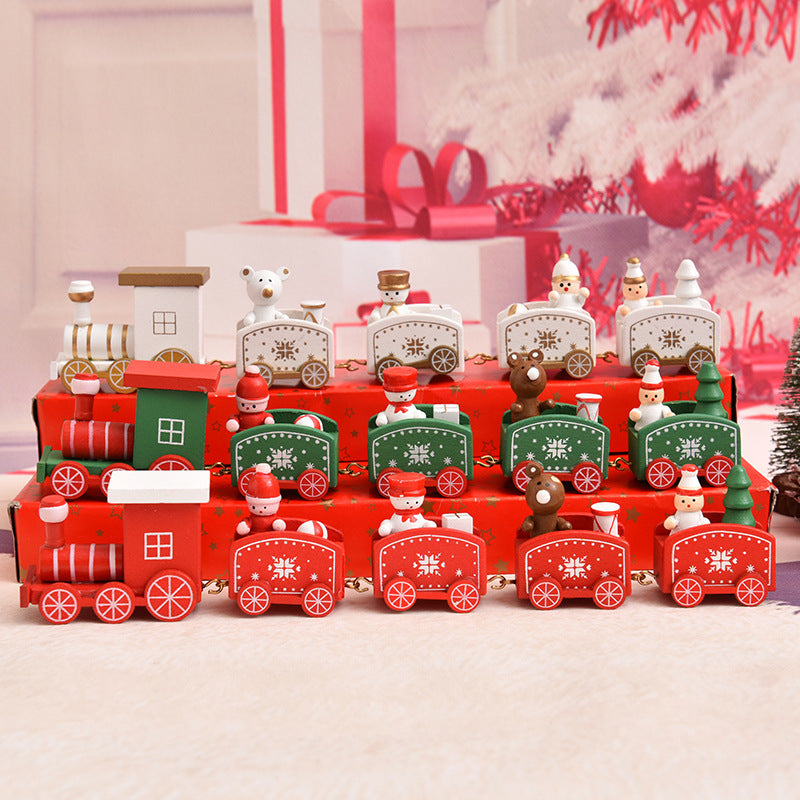 Christmas Wooden Train Decorations
