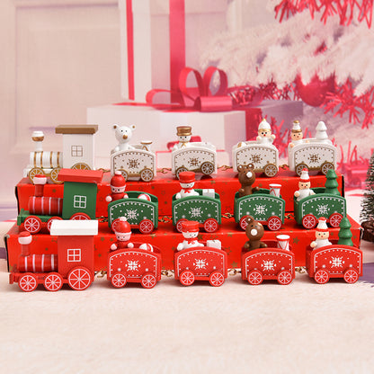 Christmas Wooden Train Decorations
