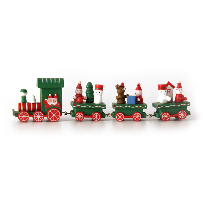 Christmas Wooden Mini Train Decorations