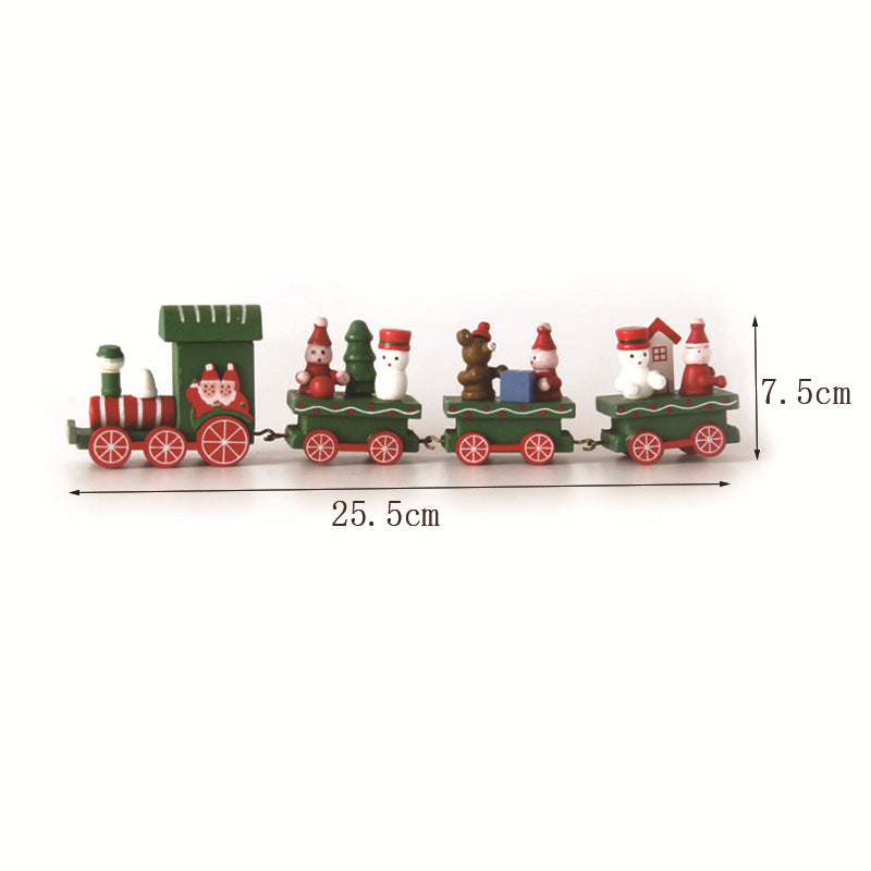 Christmas Wooden Mini Train Decorations