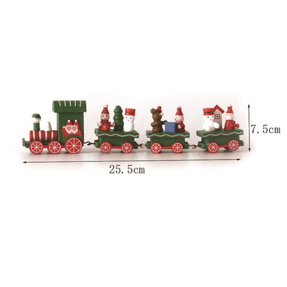 Christmas Wooden Mini Train Decorations