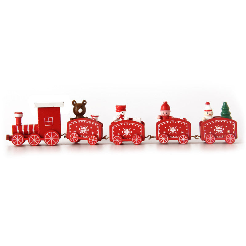 Christmas Wooden Mini Train Decorations