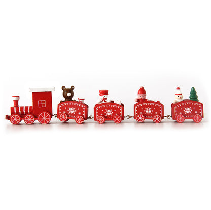 Christmas Wooden Mini Train Decorations