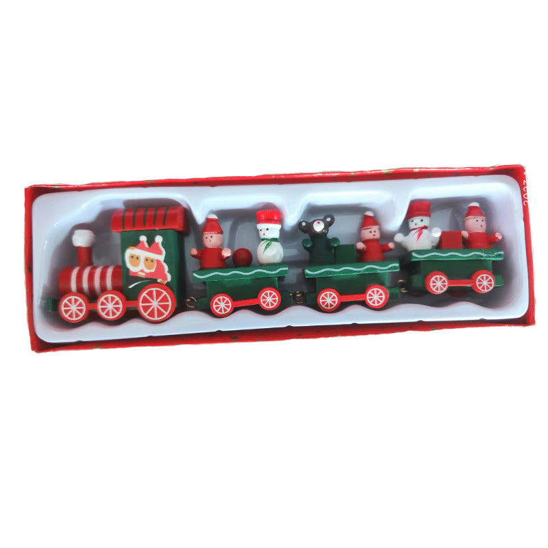 Christmas Wooden Mini Train Decorations