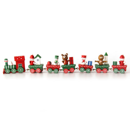 Christmas Wooden Mini Train Decorations