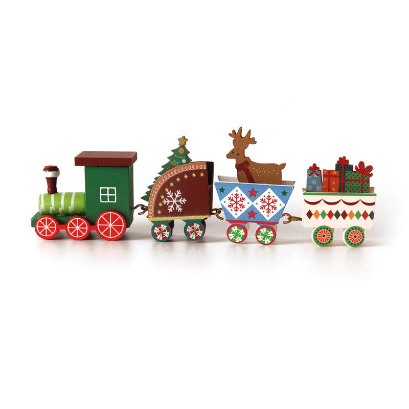 Christmas Wooden Mini Train Decorations
