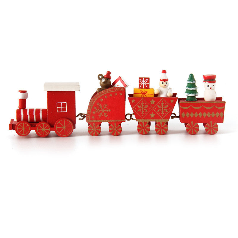 Christmas Wooden Mini Train Decorations