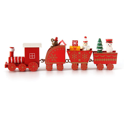 Christmas Wooden Mini Train Decorations