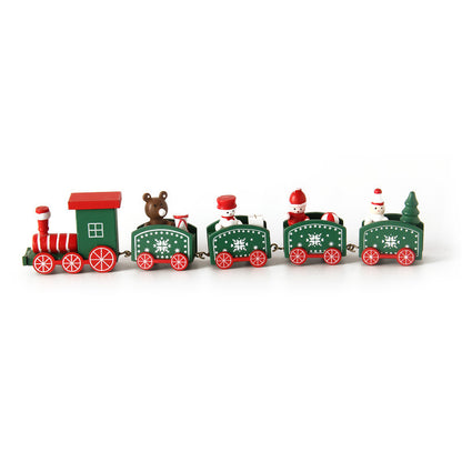 Christmas Wooden Mini Train Decorations