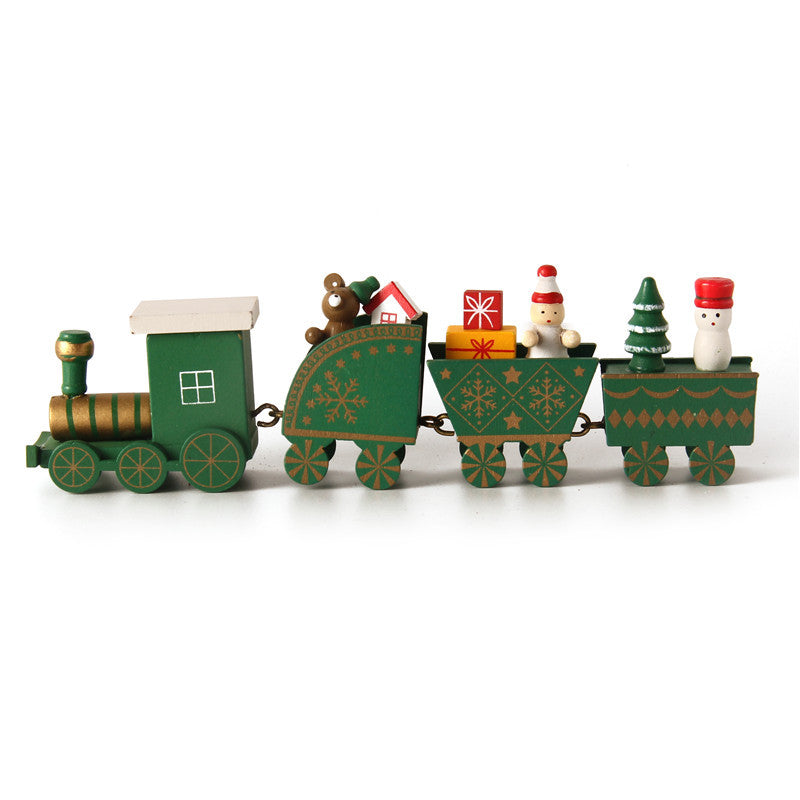 Christmas Wooden Mini Train Decorations