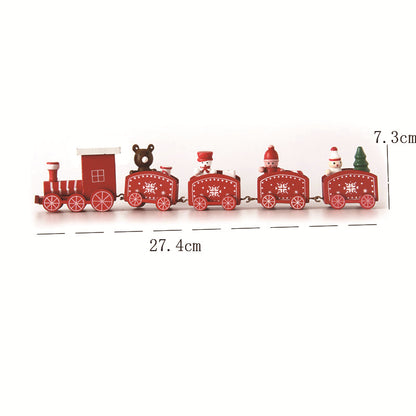 Christmas Wooden Mini Train Decorations