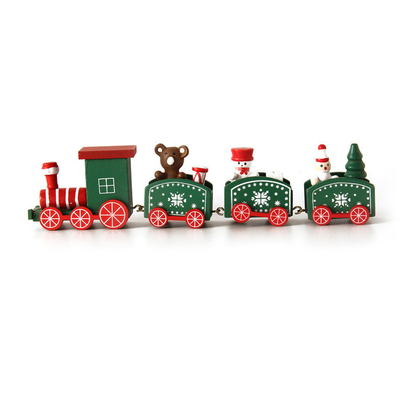 Christmas Wooden Mini Train Decorations