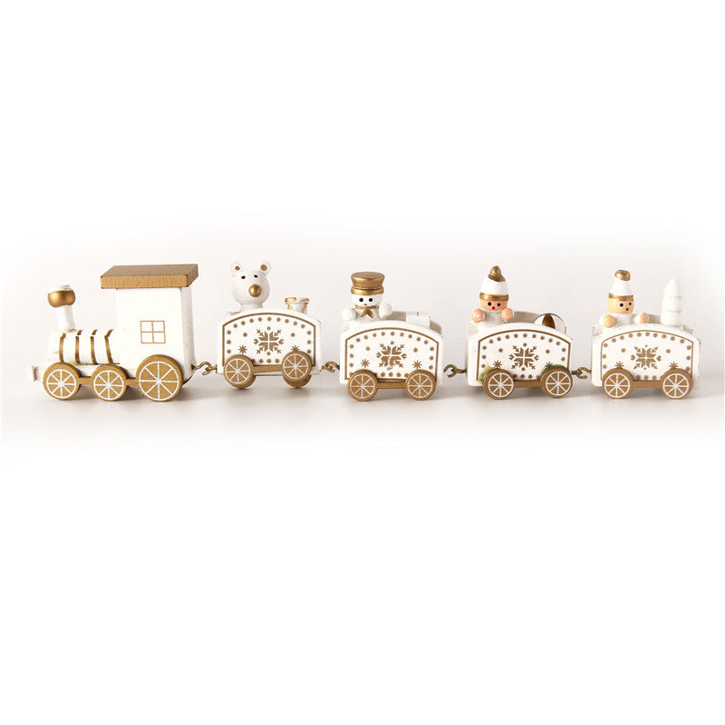 Christmas Wooden Mini Train Decorations
