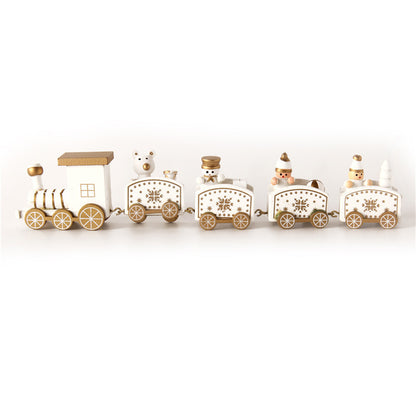 Christmas Wooden Mini Train Decorations