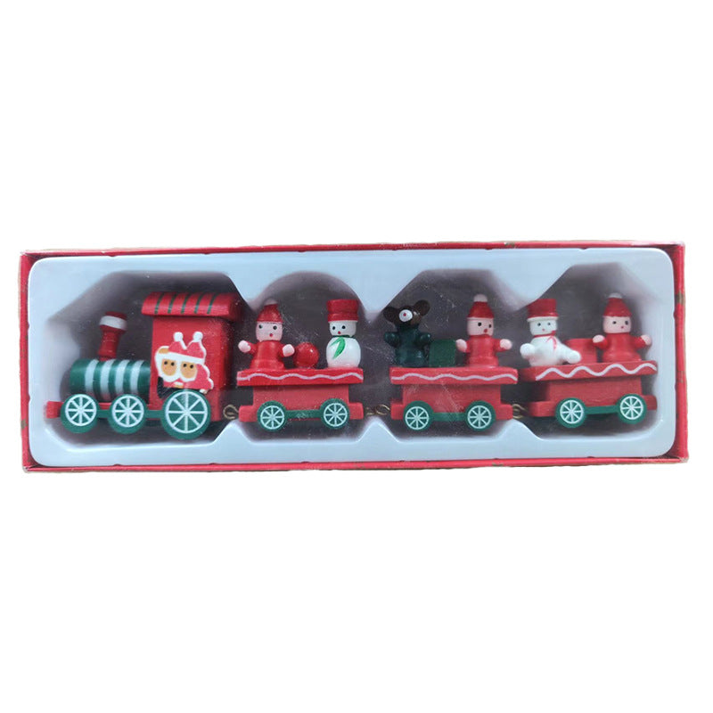 Christmas Wooden Mini Train Decorations
