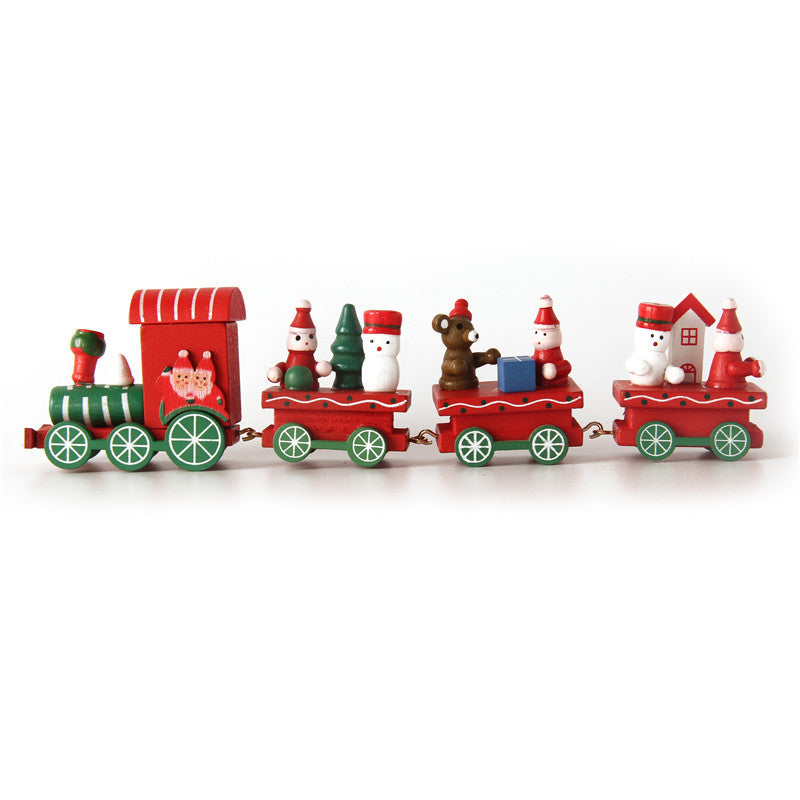 Christmas Wooden Mini Train Decorations