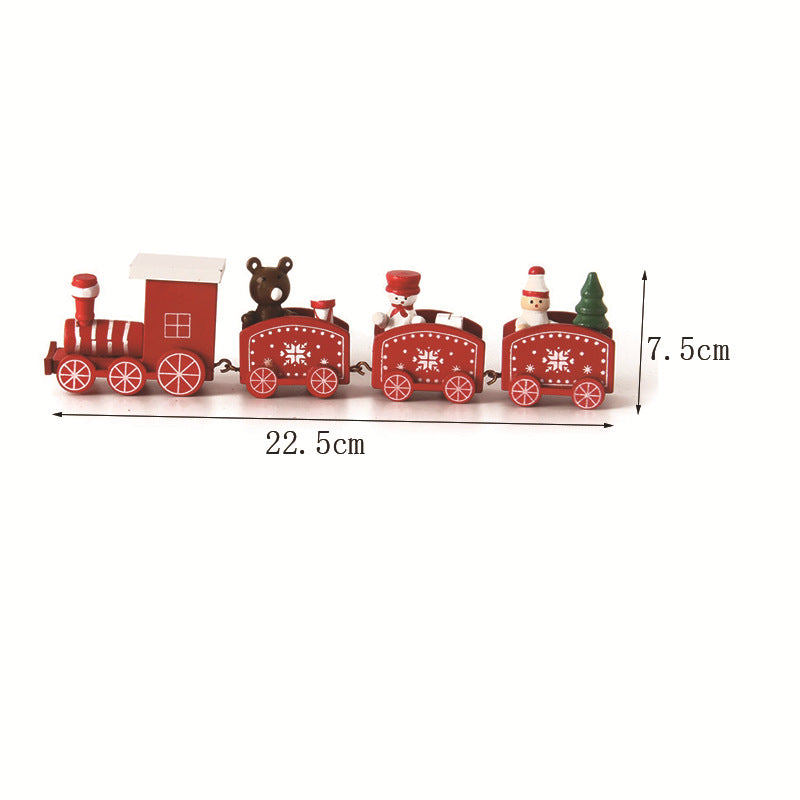 Christmas Wooden Mini Train Decorations