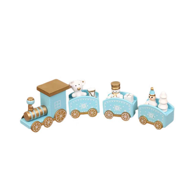 Christmas Wooden Mini Train Decorations