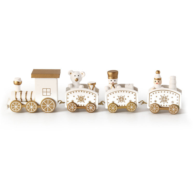 Christmas Wooden Mini Train Decorations